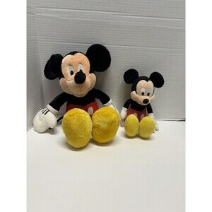 Vtg DISNEY Authentic Mickey Mouse 20" Plush And Small Mickey Lot